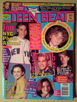 Teen Beat Magazine ~September 1994 ~Jonathan Brandis ~Jonathan Taylor ...