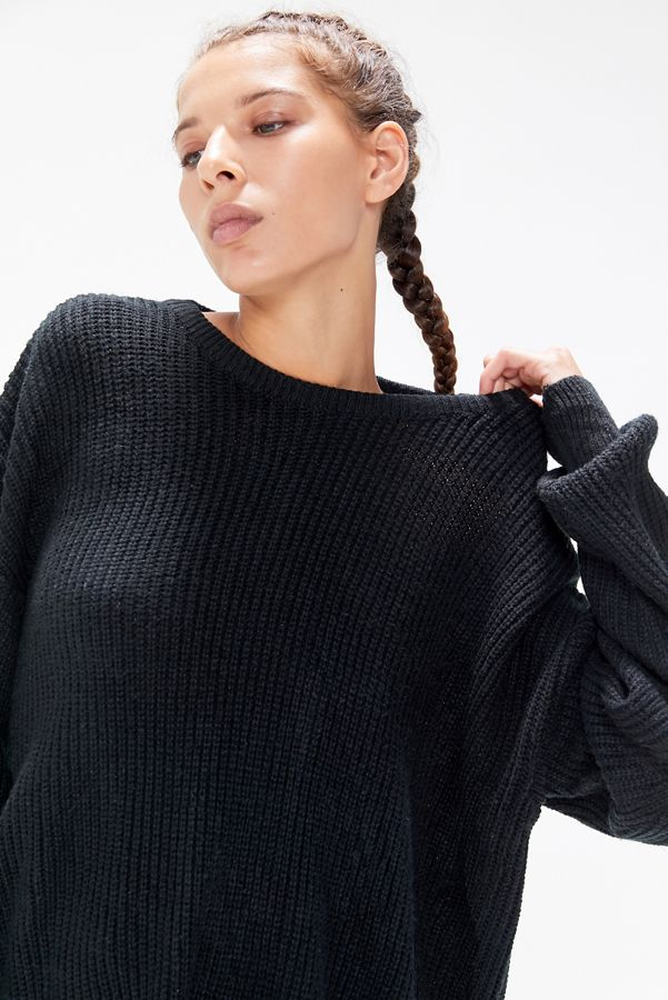 Vintage Oversized Solid Crew Neck Sweater | Urban Outfitters