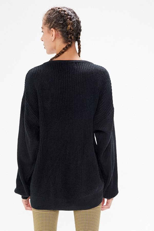 Vintage Oversized Solid Crew Neck Sweater | Urban Outfitters