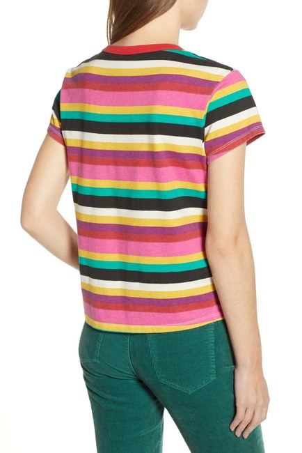 Pam & Gela Rainbow Stripe Tee