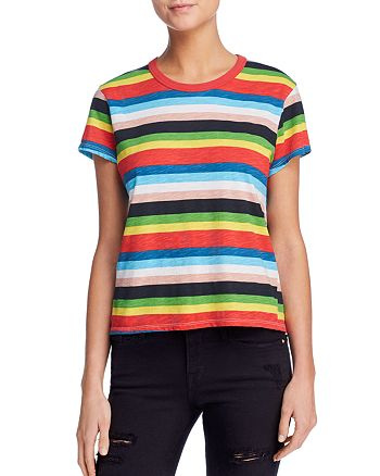 Pam & Gela Rainbow Stripe Tee