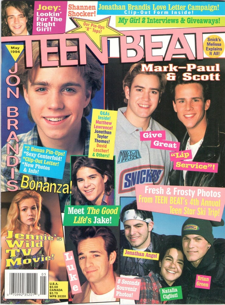 TEEN BEAT May 1994 - Mark-Paul - Jonathan Brandis - 90210 - Jeremy Jordan
