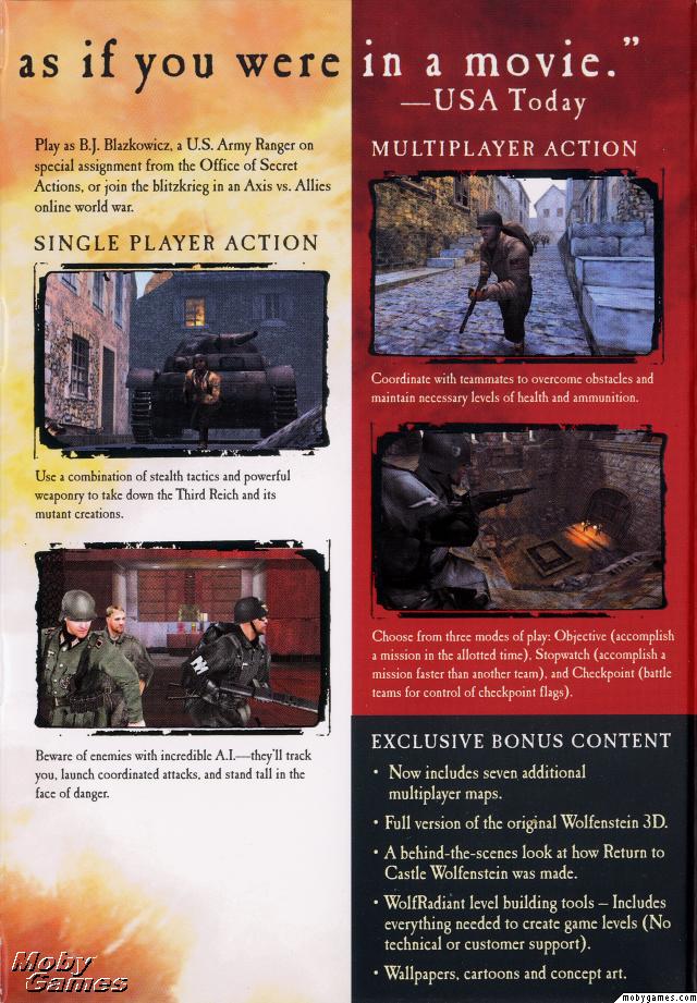 Return to Castle Wolfenstein Game of the Year Edition