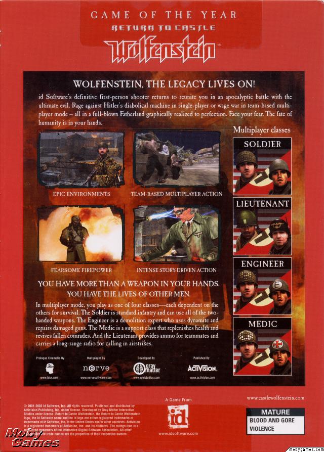 Return to Castle Wolfenstein Game of the Year Edition