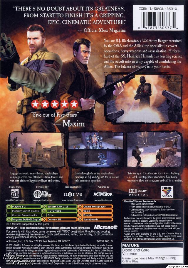 Return to Castle Wolfenstein: Tides of War