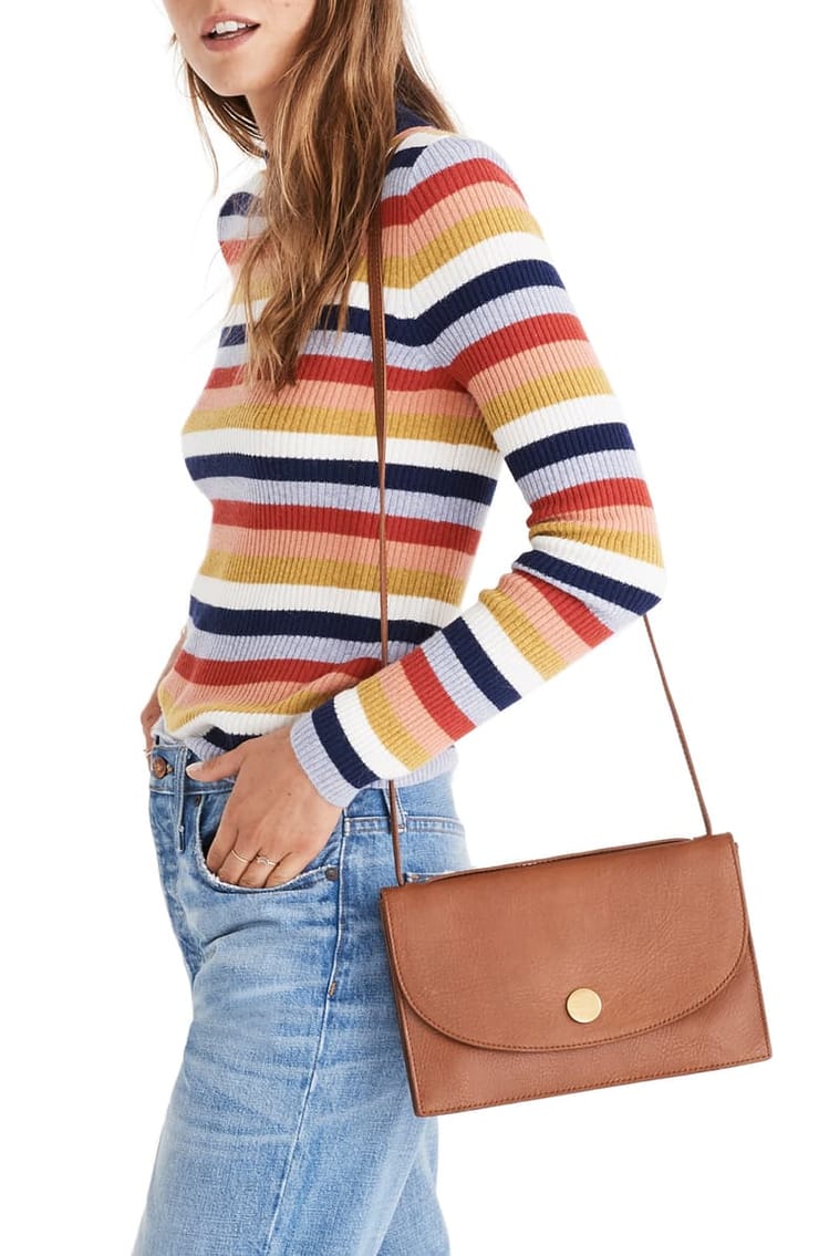 Madewell Stripe Mock Neck Pullover Sweater | Nordstrom
