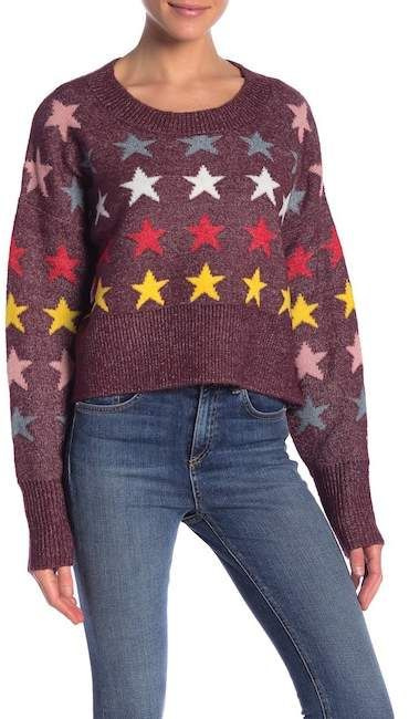 Wildfox Couture Rainbow Star Sweater