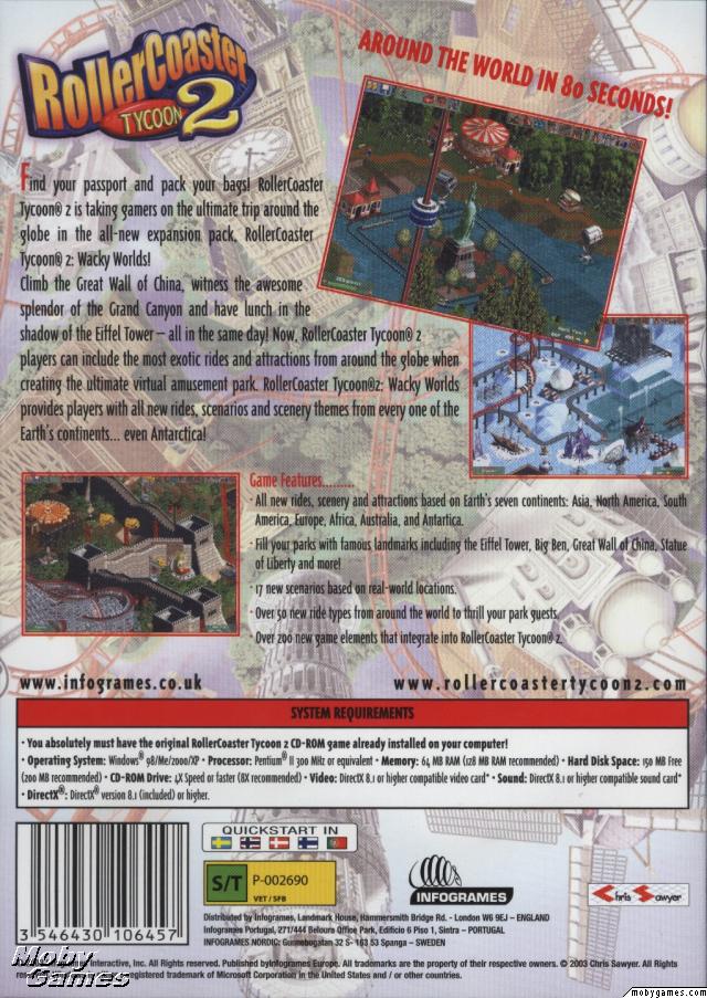 RollerCoaster Tycoon 2: Wacky Worlds (Expansion)