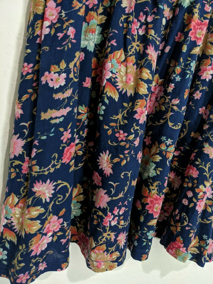 Denim & Supply Floral Button Front Mini Dress Women's Small 100% Viscose