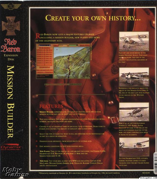 Red Baron: Mission Builder Expansion Disk