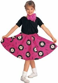 Kid's 50s Jukebox Girl Costume (Size: Large 12-14)