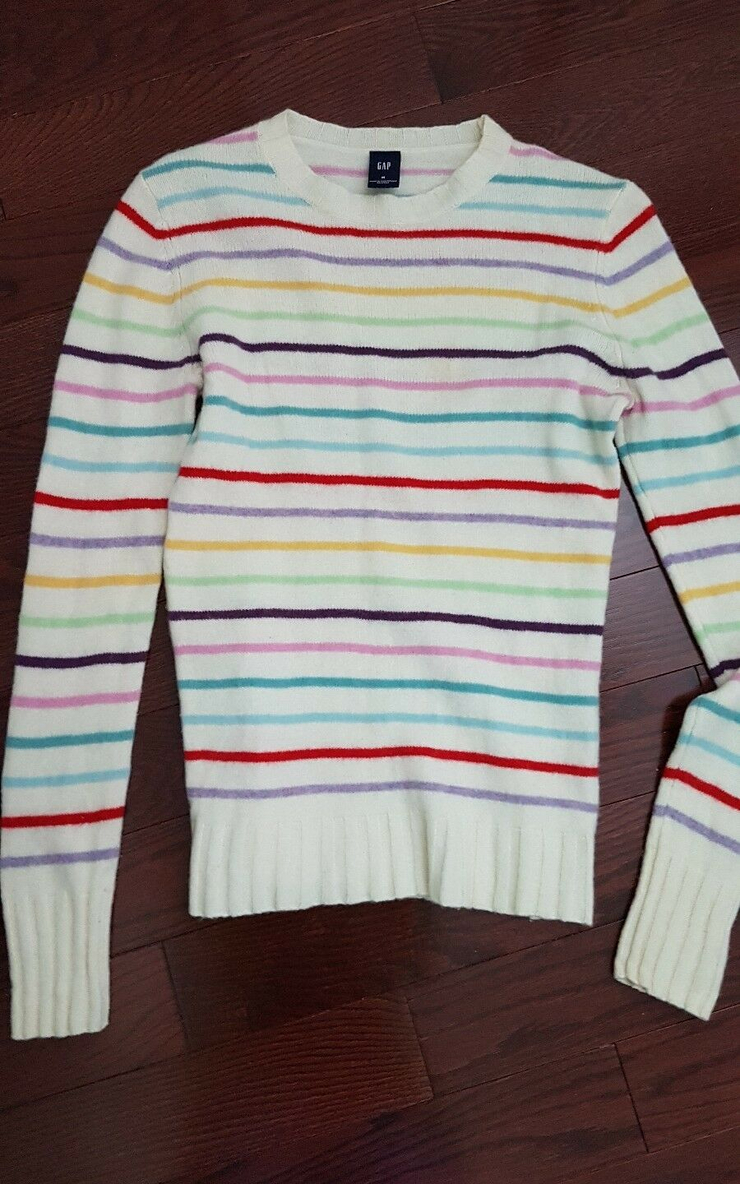 Hermione Granger Gap Striped multi color jumper ASO Harry Potter SA white M gap