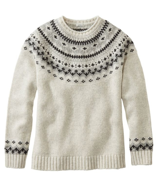 Women's L.L.Bean Classic Ragg Wool Sweater, Fair Isle Crewneck