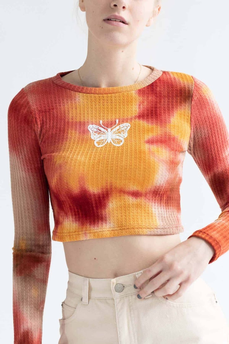 Butterfly Tie Dye Thermal Top