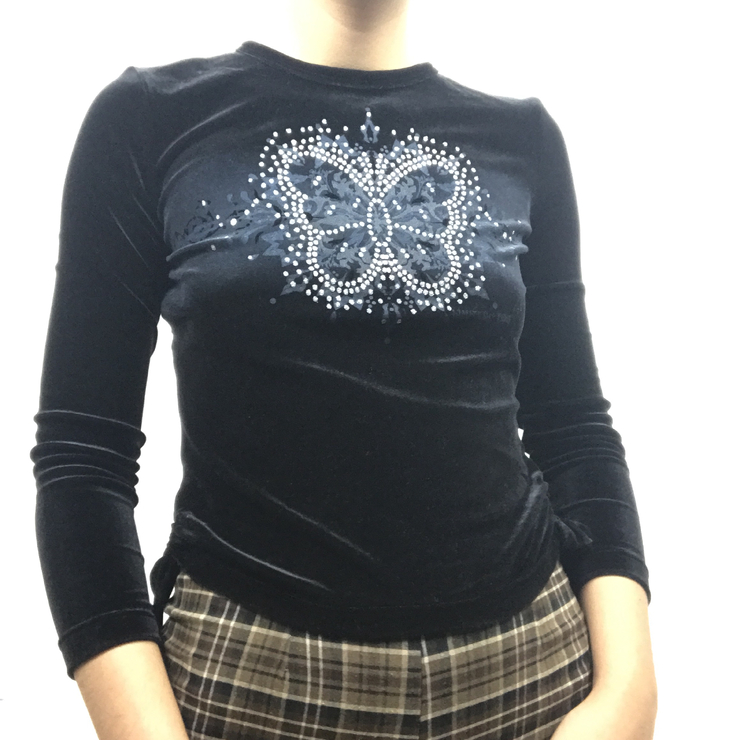 Vintage Y2K early 2000s butterfly long sleeve shirt