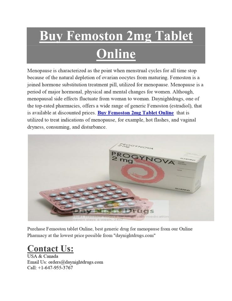 Buy Femoston Mg Tablet Online