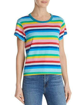 Pam & Gela Rainbow Stripe Tee