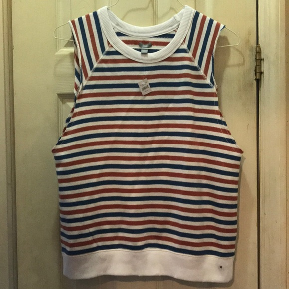 Aerie AE striped sleeveless fleece tank - NEW!