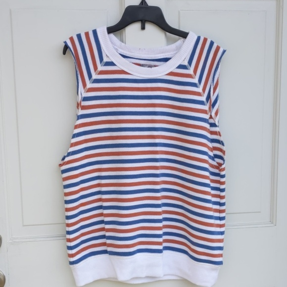 Aerie AE striped sleeveless fleece tank - NEW!