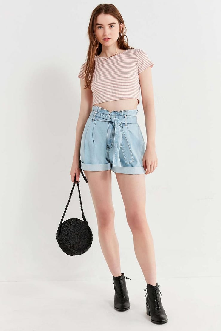 BDG Paperbag Tie Mom Short | Urban Outfitters Canada