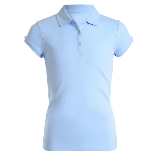 Girls 4-16 & Plus Chaps School Uniform Picot Polo Shirt