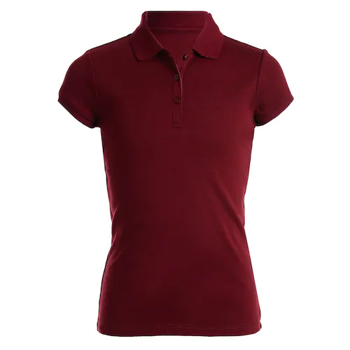 Girls 4-16 & Plus Chaps School Uniform Picot Polo Shirt