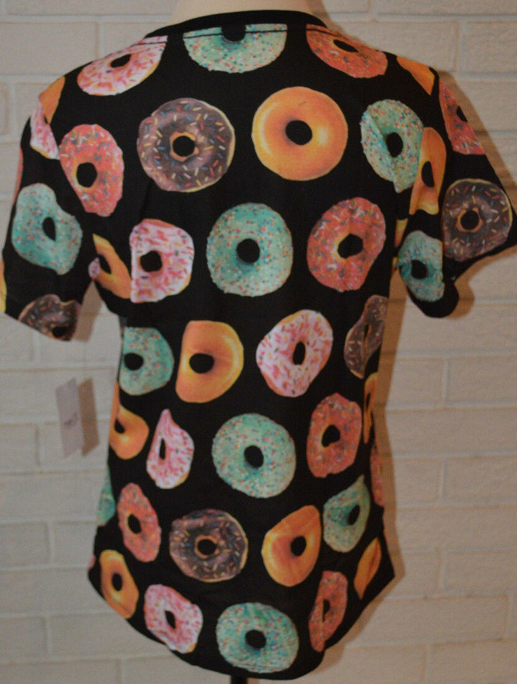 Women's Freeze Donut Know Donut Care Black Tee T-Shirt Top Sizes S, M, L
