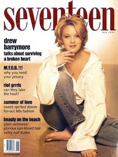 Seventeen Magazine May 1993 Drew Barrymore