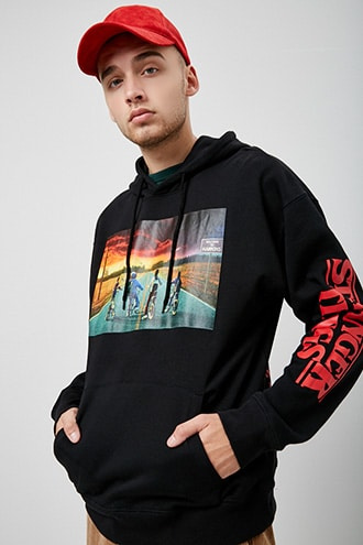 Forever 21 Men’s XL Stranger Things Hoodie in Blk