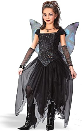 FunWorld Goth Fairy Princess Child Costume Large Black