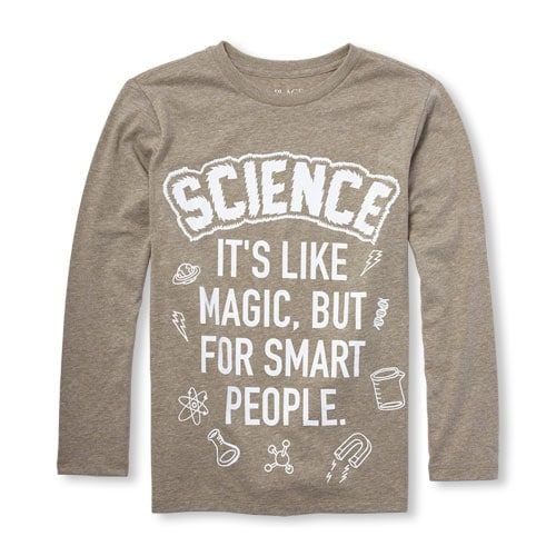 Boys Long Sleeve 'Science' Graphic Tee