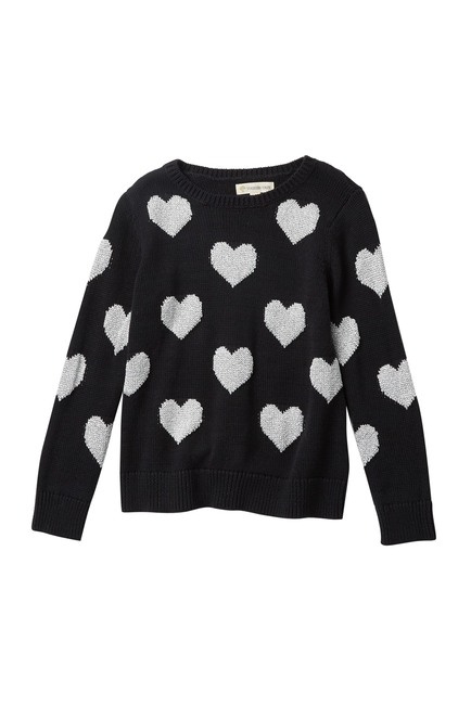 Tucker + Tate | Metallic Heart Sweater (Toddler Girls, Little Girls & Big Girls)