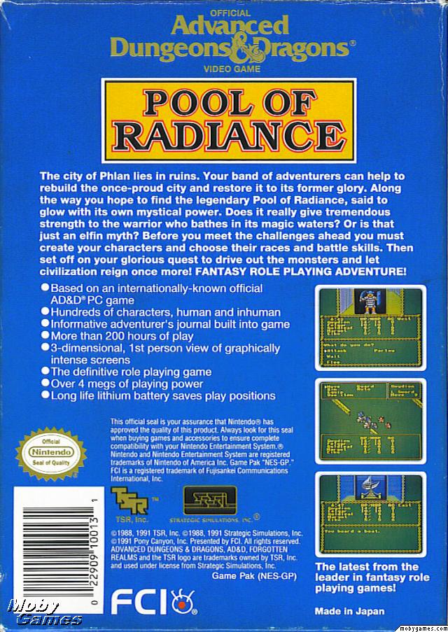 Advanced Dungeons and Dragons: Pool of Radiance