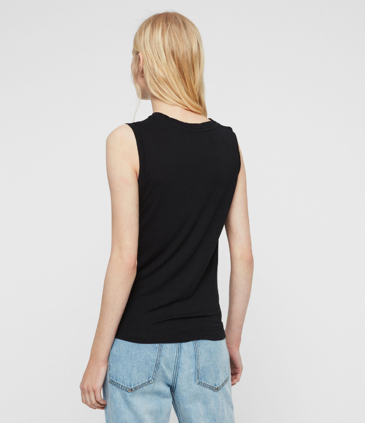 Imogen Eagle-print Cotton-jersey Tank Top In Black