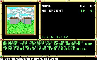 Neverwinter Nights for DOS