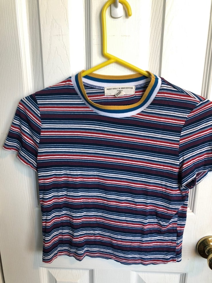 Picture of Urban Outfitters Striped Crop Tee