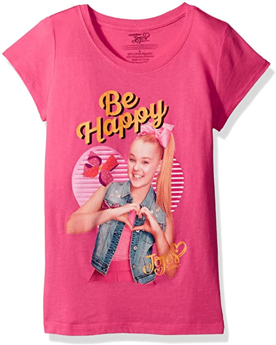 Jojo Siwa Big Jo Siwa Be Happy Girls Short Sleeve T-Shirt