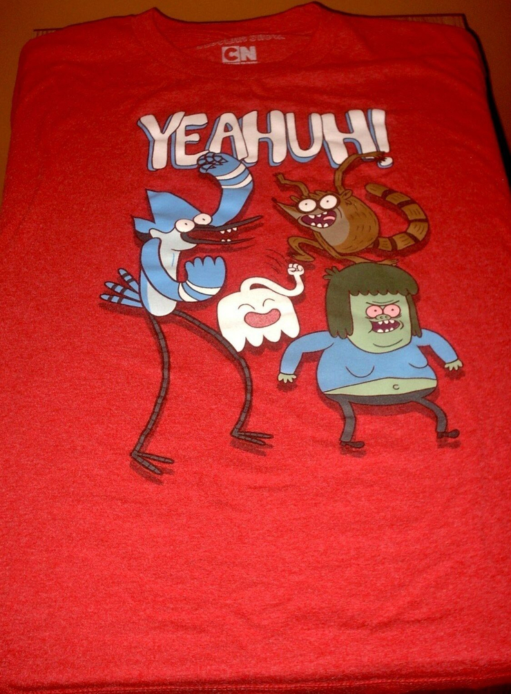 Nwt Boys Cartoon Network Regular Show YEAHUH! Boys Shirt Sz S
