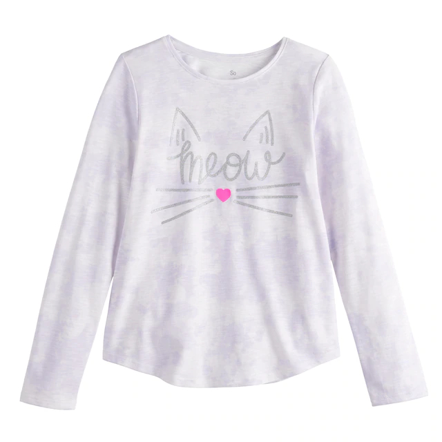 Girls 6-20 & Plus Size SO® Long Sleeve Graphic Tee