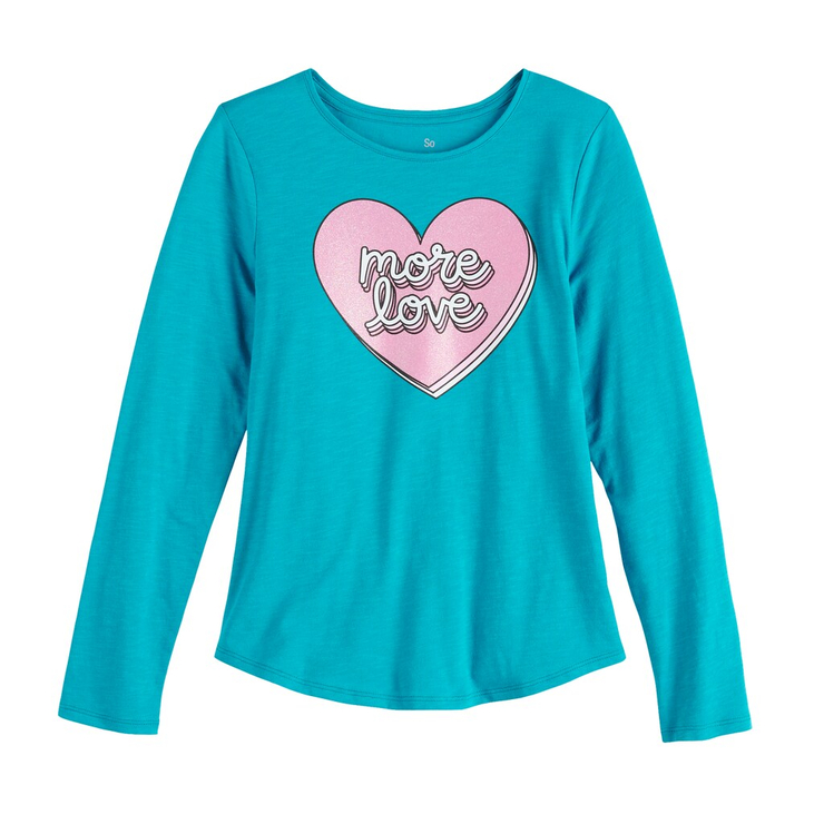 Girls 6-20 & Plus Size SO® Long Sleeve Graphic Tee