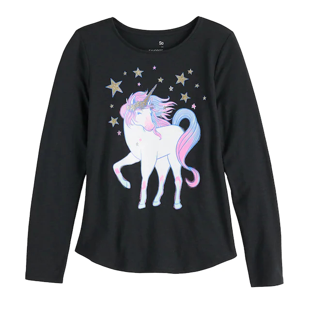Girls 6-20 & Plus Size SO® Long Sleeve Graphic Tee