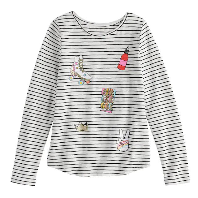 Girls 6-20 & Plus Size SO® Long Sleeve Graphic Tee