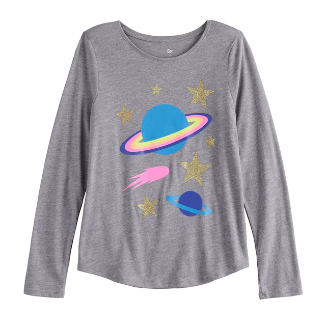 Girls 6-20 & Plus Size SO® Long Sleeve Graphic Tee