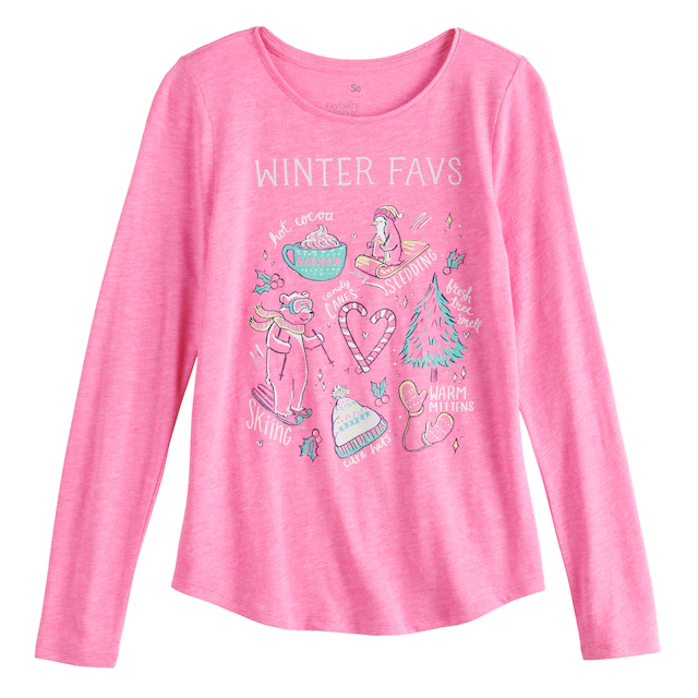 Girls 6-20 & Plus Size SO® Long Sleeve Graphic Tee