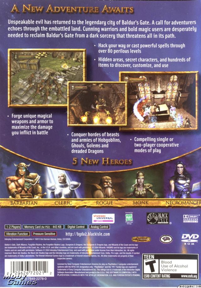 Baldur's Gate: Dark Alliance II