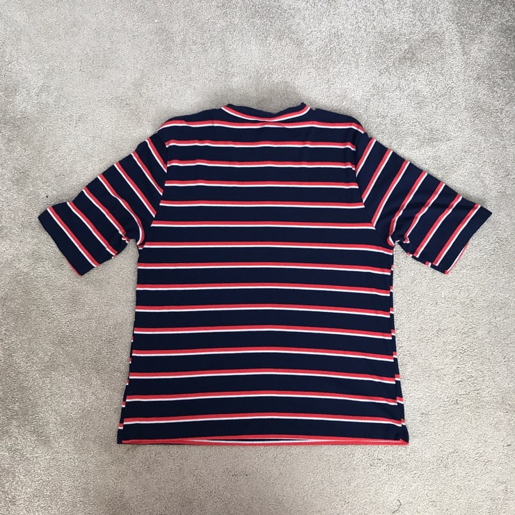 Navy blue, red and white striped top from H&M. Super...