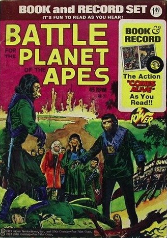 Battle for the Planet of the Apes Book and Record Set