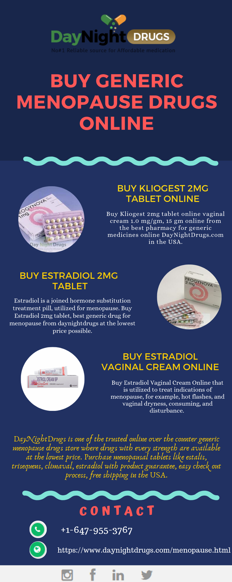 Buy generic menopause drugs online