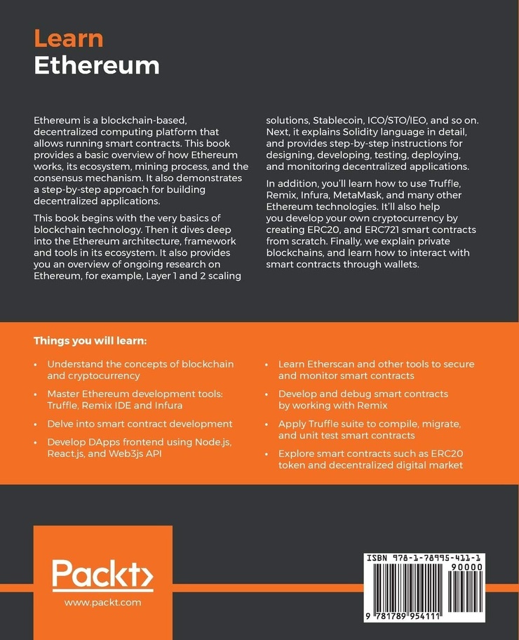 Learn Ethereum: Build your own decentralized applications with Ethereum and smart contracts