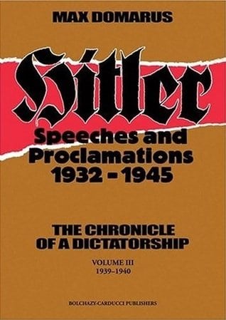 Hitler: Speeches and Proclamations